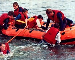 rafting in wet clothes